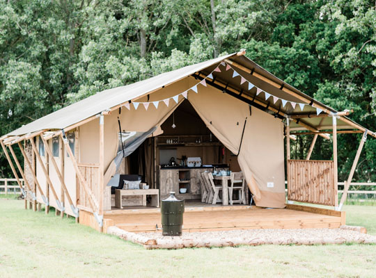 Glampoing safari tent Ivybridge